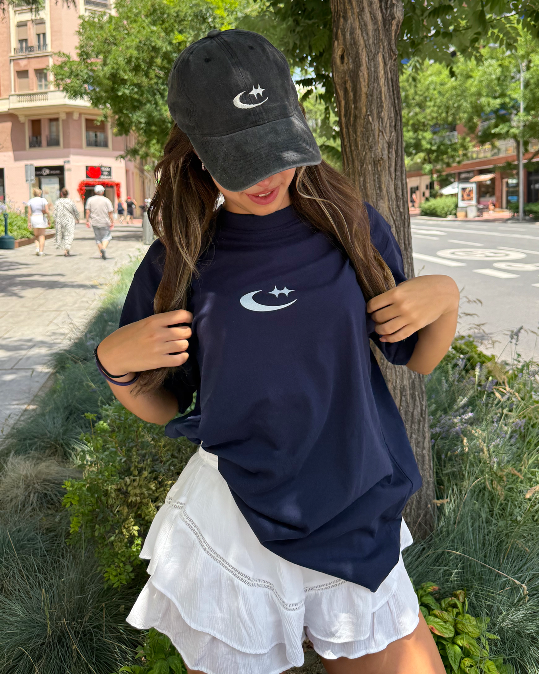 NAVY BLUE "WORLDWIDE" TEE