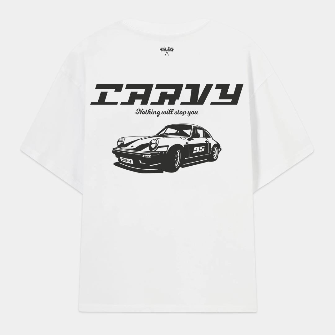 WHITE PORSCHE TEE