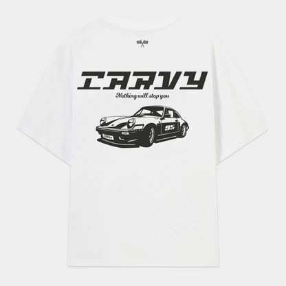 WHITE PORSCHE TEE