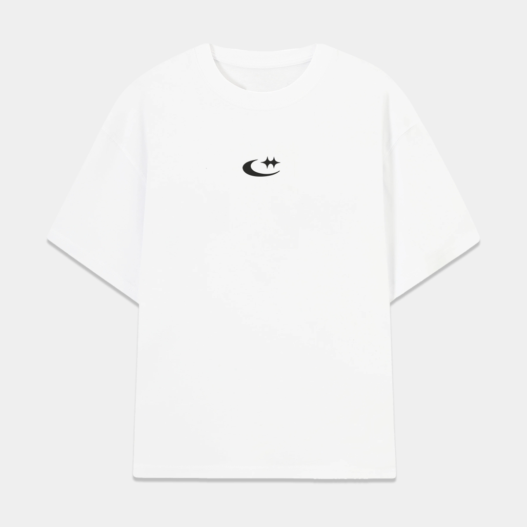 YELLOW STARS WHITE TEE