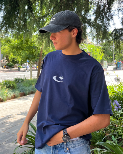 NAVY BLUE "WORLDWIDE" TEE