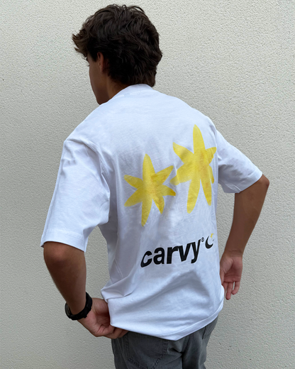 YELLOW STARS WHITE TEE