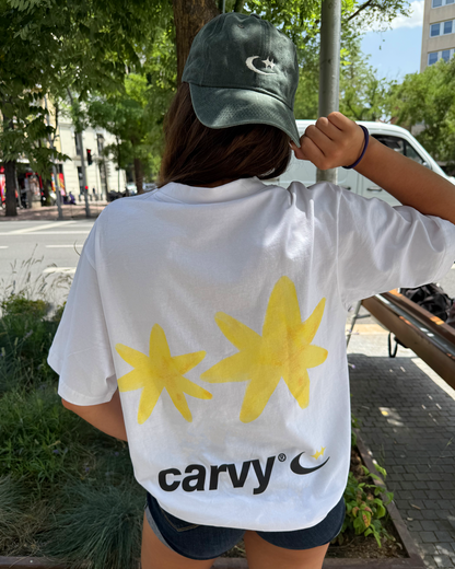 YELLOW STARS WHITE TEE